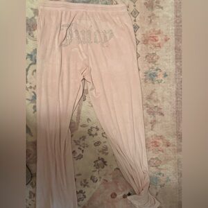 Juicy Couture Pink Bedazzled Velour Pajama Pants
